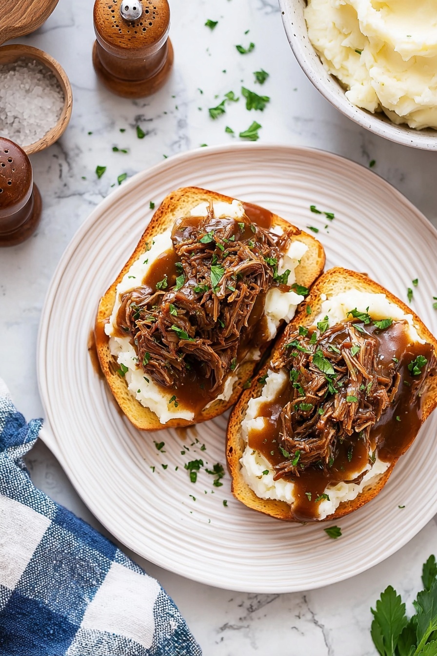 Slow Cooker Roast Beef Sandwiches Recipe - Serving