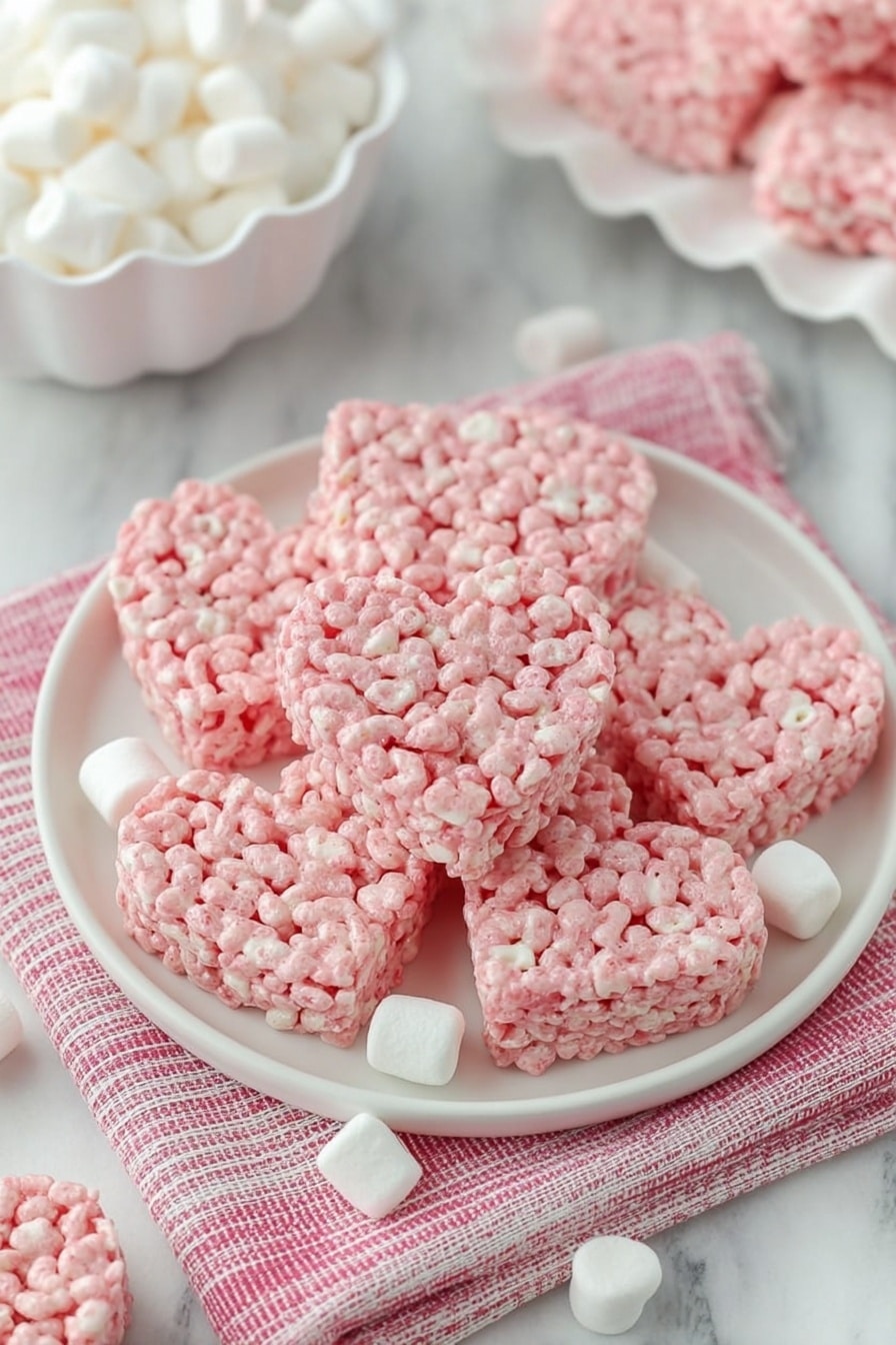 Strawberry Rice Krispie Treat Hearts Recipe - Serving