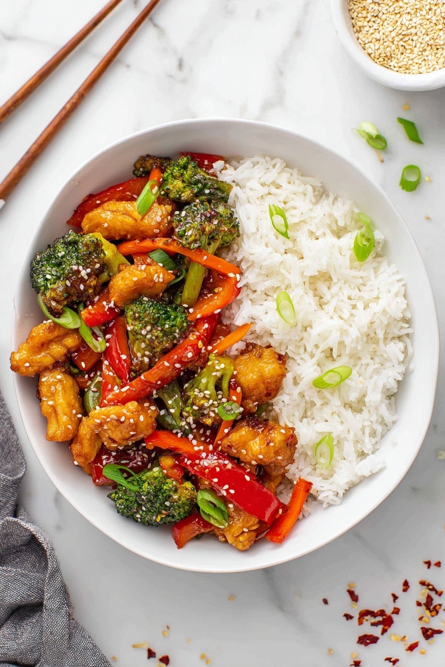 Spicy Chinese Hunan Chicken Stir Fry Recipe - Serving